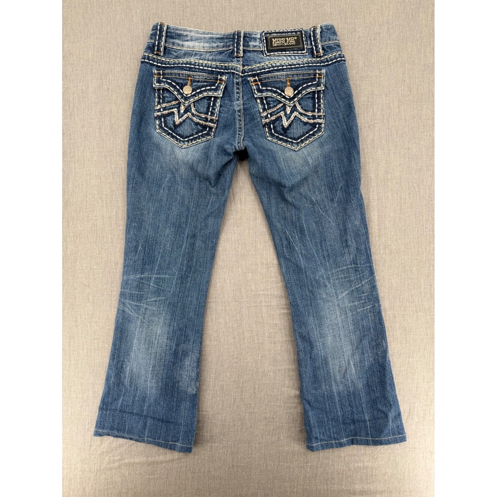 Miss Me Irene Bootcut Jeans Brookdale Wash Flap Pocket Size 28 - Picture 7 of 7
